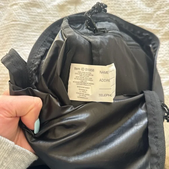 L.L. Bean Gray and Black Ultralight Backpack - Picture 3 of 3